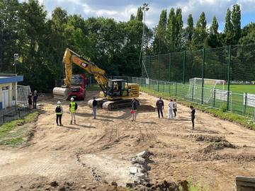 Werken voor nieuw gebouw in stadion Jette gestart