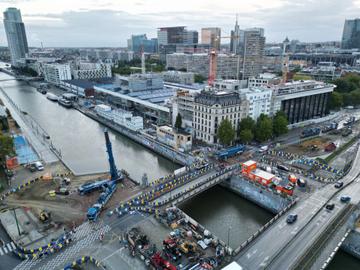 Twee weken hinder op Kleine Ring rond Brussel door werken aan Sainctelette