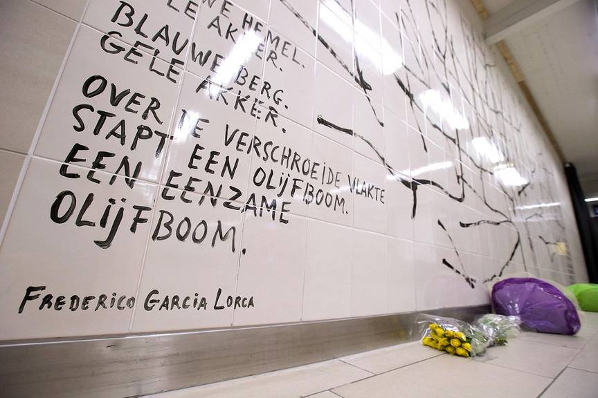 Kunstwerk Maalbeek Federico Garcia Lorca metro MIVB IS