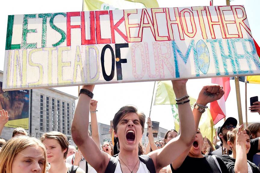 Global strike for future, de laatste klimaatmars van Youth for Climate op 24 mei 2019