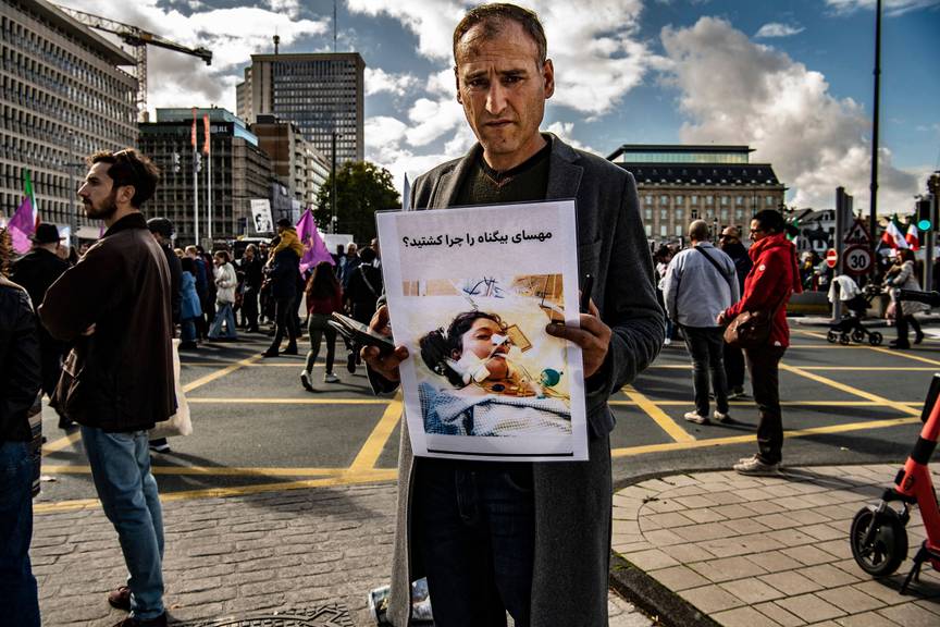 Iraniërs in Brussel: protest tegen het regime in Iran