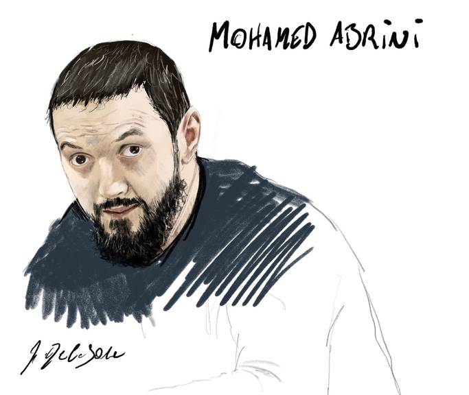 Mohamed Abrini, beschuldigde op het assisenproces van de aanslagen in Brussel van 22 maart 2016 op Brussels Airport en metro Maalbeek