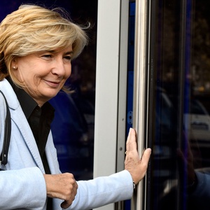 Françoise Schepmans, aftredend burgemeester van Sint-Jans-Molenbeek op het partijbureau van de MR de dag na de verkiezingen van 14 oktober 2018