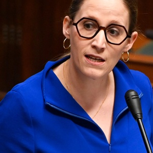 Nicole de Moor (CD&V), staatssecretaris voor Asiel en Migratie, in de Kamer