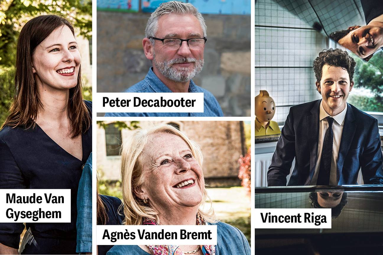 Sint-Agatha-Berchem: Vincent Riga, Peter Decabooter, Maude Van Gyseghem en Agnès Vanden Bremt