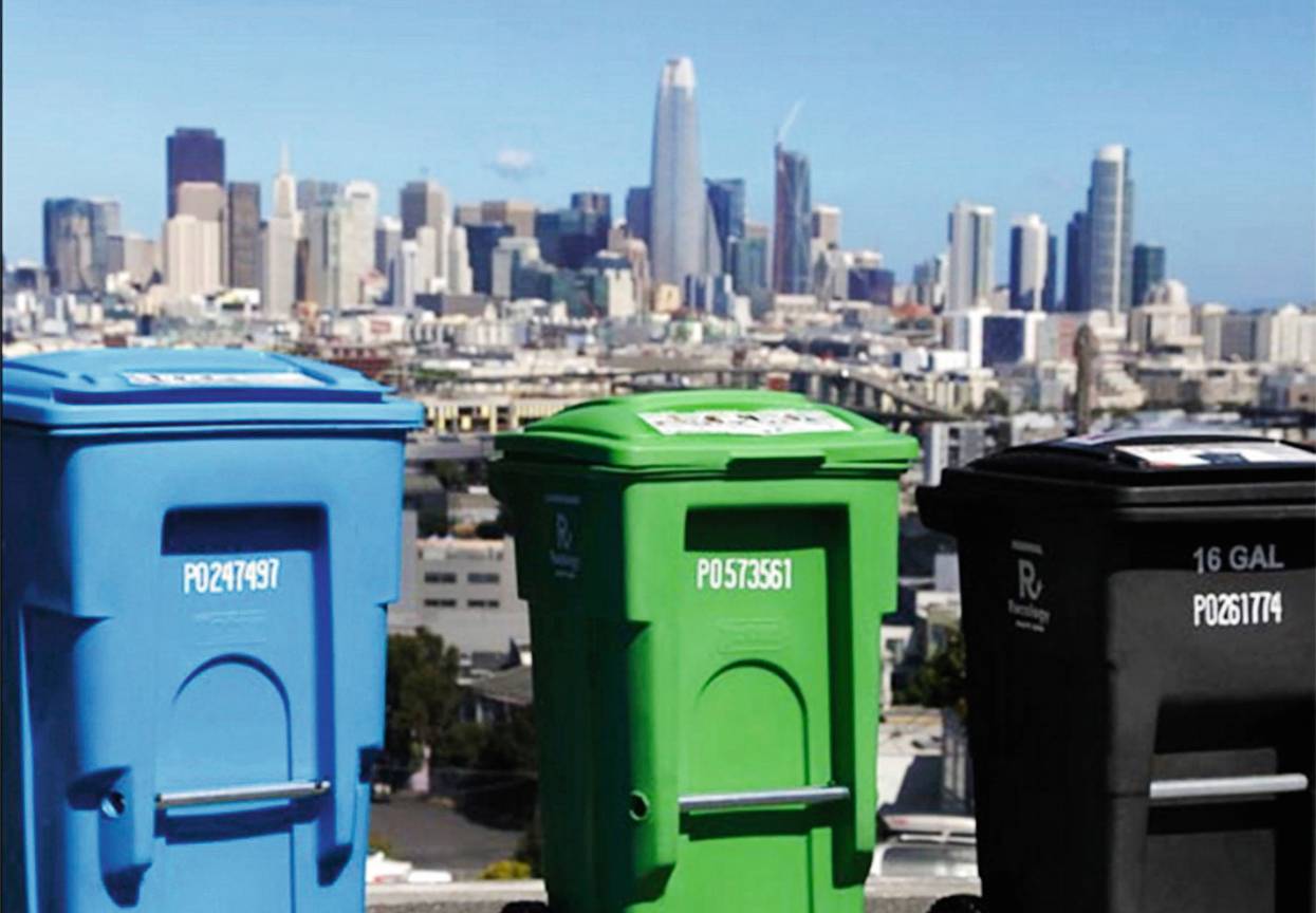 In San Francisco wordt afval verminderd en worden recyclage en compostering vergemakkelijkt