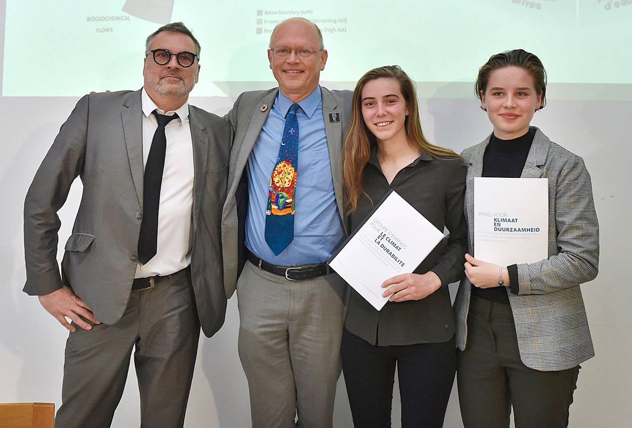 Voorstelling van het rapport van het Panel voor Klimaat en Duurzaamheid, geleid door Leo Van Broeck en Jean-Pascal van Ypersele, samengebracht op vraag van Youth For Climate, i.a.v. Anuna De Wever en Adélaïde Charlier