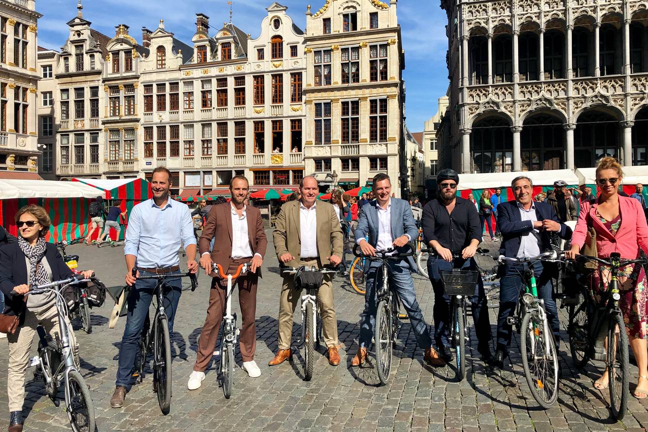 fietsplan Grote Markt schepencollege Bart Dhondt Philippe Close