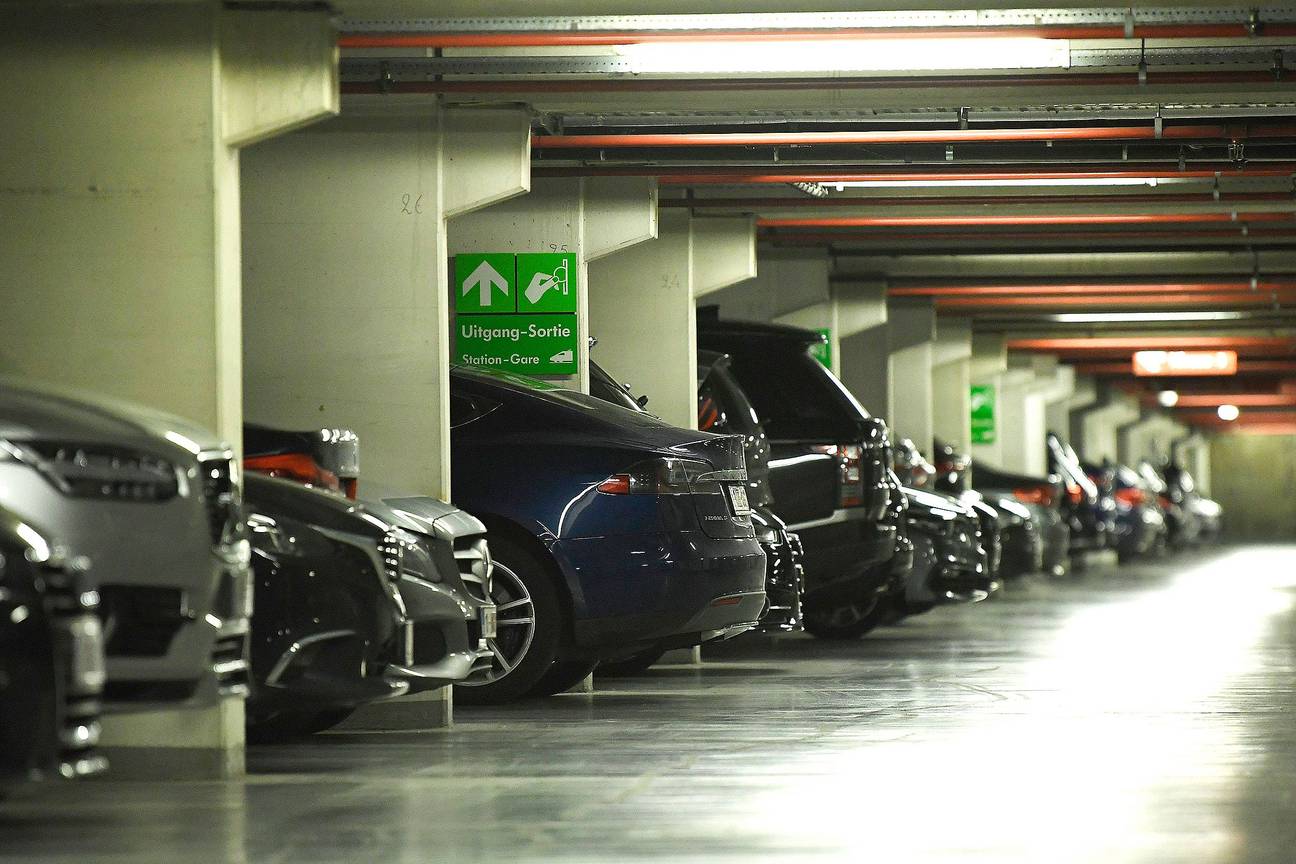 De ondergrondse betaalparking Q Park aan het Zuidstation
