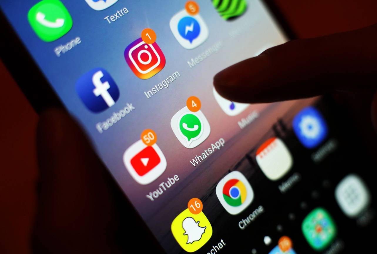 Social Media op smartphone