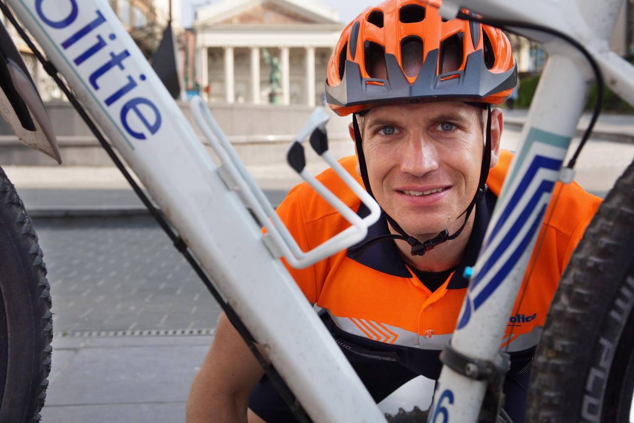 Jurgen Willems staat, samen met David Stevens, aan het hoofd van de fietsbrigade van de politiezone Brussel-Hoofstad/Elsene