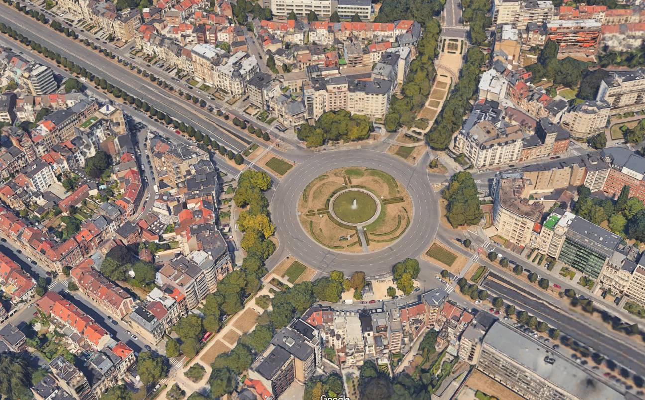 Tervurenlaan Montgomery fietspad luchtfoto