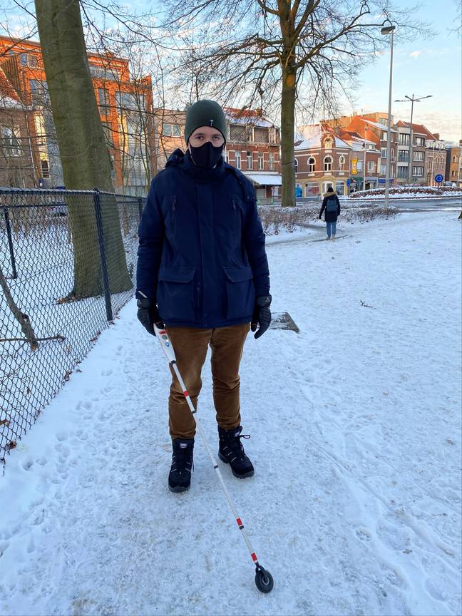 Maxime Frooninckx werd geboren als slechtziende en is ondertussen al 13 jaar volledig blind