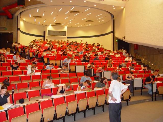 de grote aula op de VUB