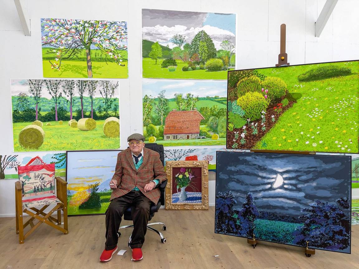 David Hockney in his Normandy studio 24th February 2021  David Hockney