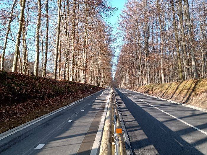 Foto van de fietssnelweg F205 tussen Hoeilaart en Brussel, langs de Terhulpensesteenweg