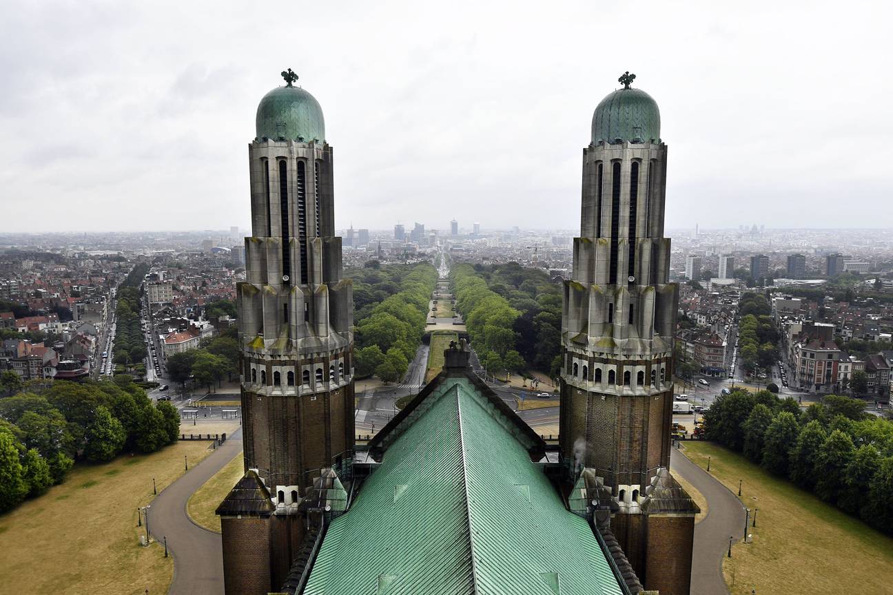 De basiliek van Koekelberg en het Elisabethpark