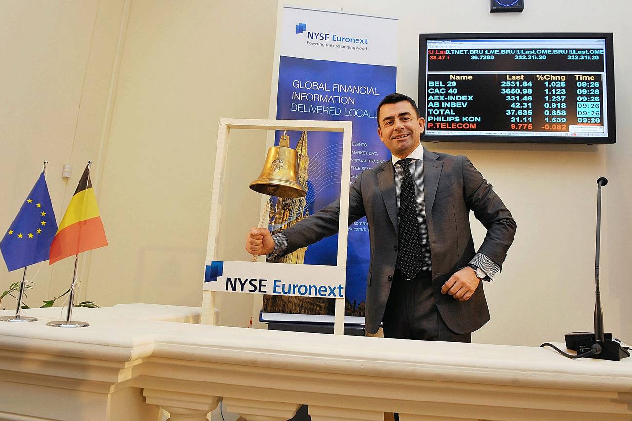 Mark MacGann, Senior Vice President, Head of European Government Affairs and Public Advocacy of NYSE Euronext op een archiefbeeld uit januari 2010
