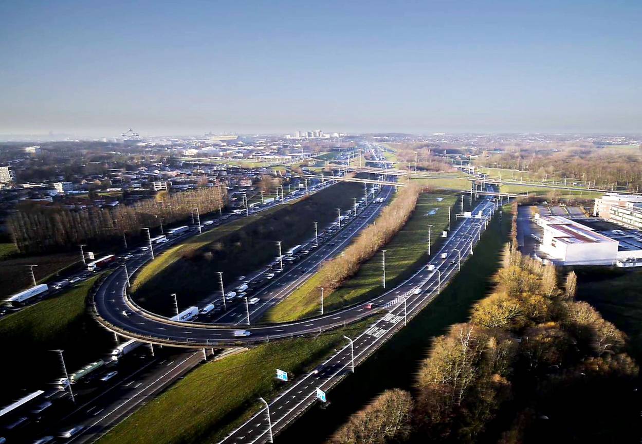 Ruimtelijke herinrichting van de Ring rond Brussel (R0) deel Noord (simulatiebeeld)