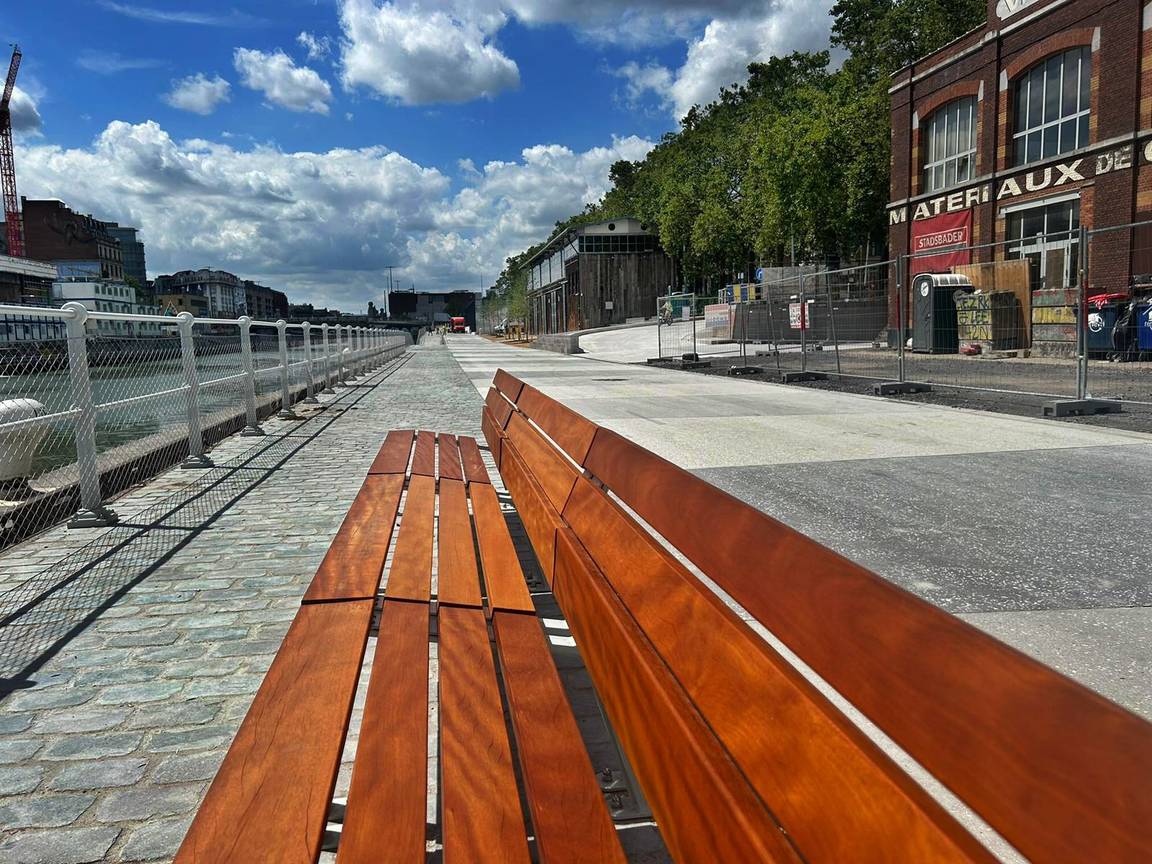 10 juli 2023: het nieuwe Bécopark aan de Materialenkaai