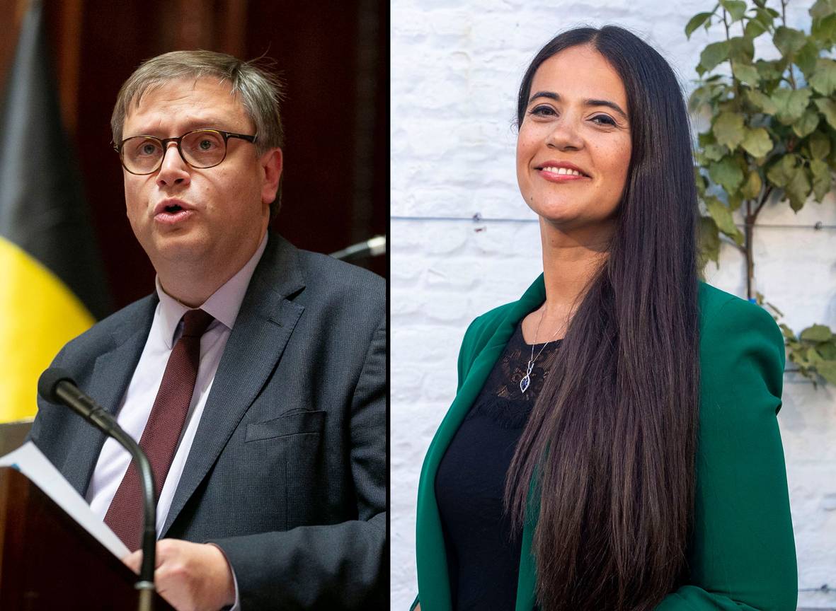 Gaetan Van Goidsenhoven (MR) en Nadia Kammachi (Ecolo-Groen).