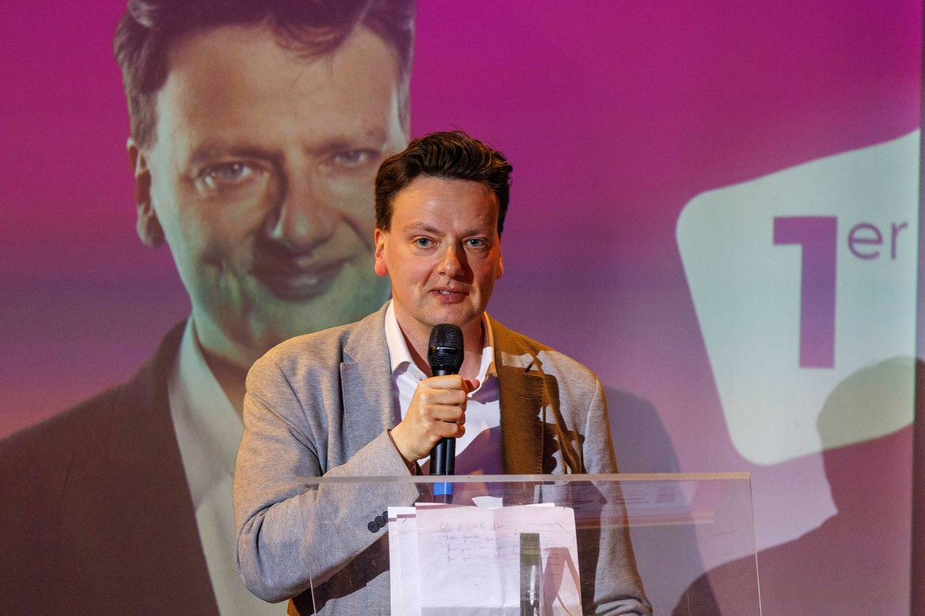 François De Smet, voorzitter Défi, begin juni 2024 op verkiezingscampagne