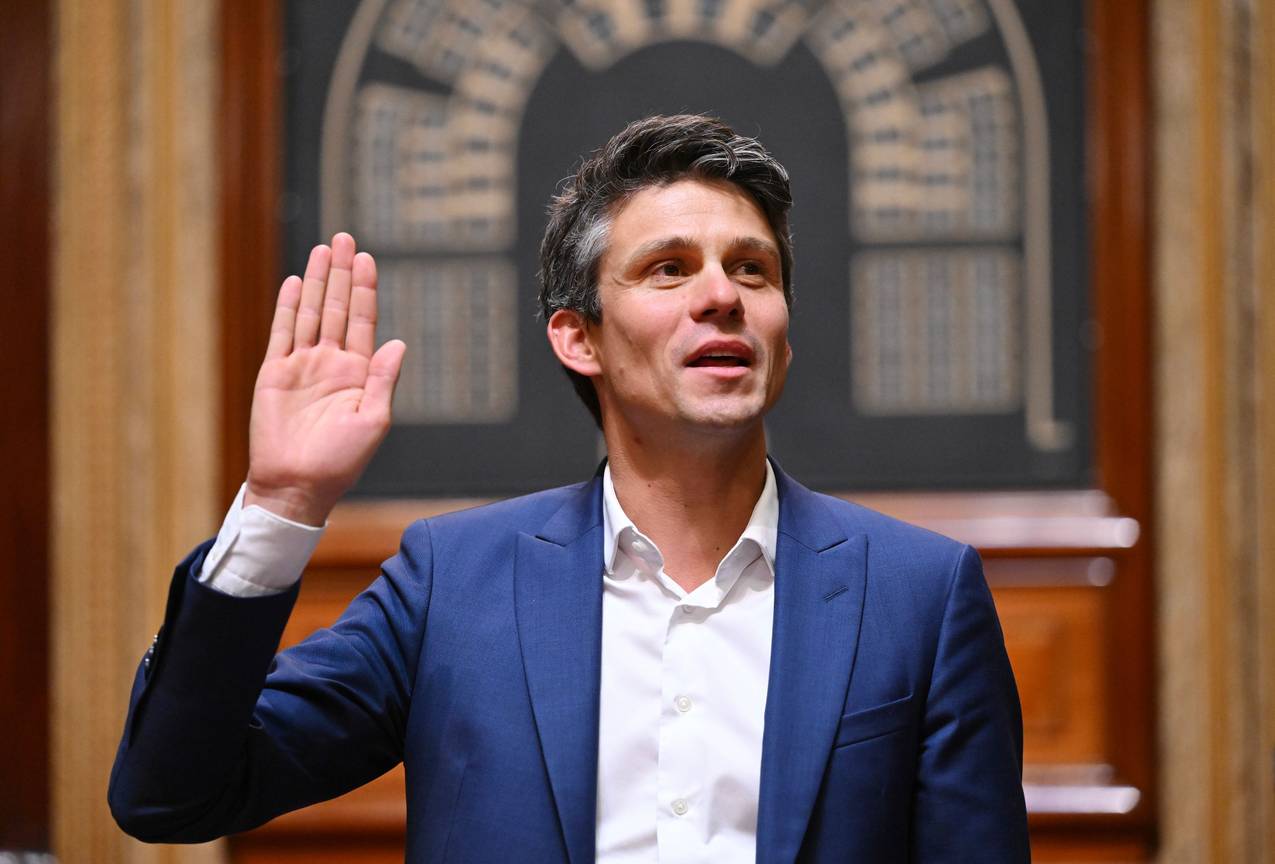 18 juli 2024: Benjamin Dalle (CD&V) legt de eed af tijdens de ceremonie voor gecoöpteerde senatoren