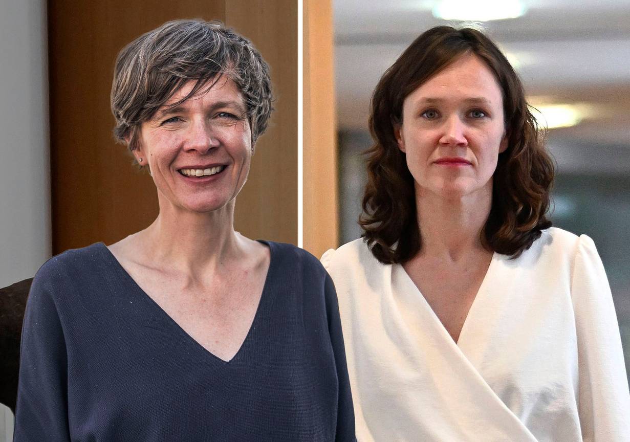 Cieltje Van Achter (N-VA) en Hannelore Goeman (Vooruit)