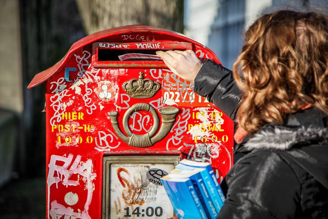 Brievenbus Bpost Belgische Post graffiti brief