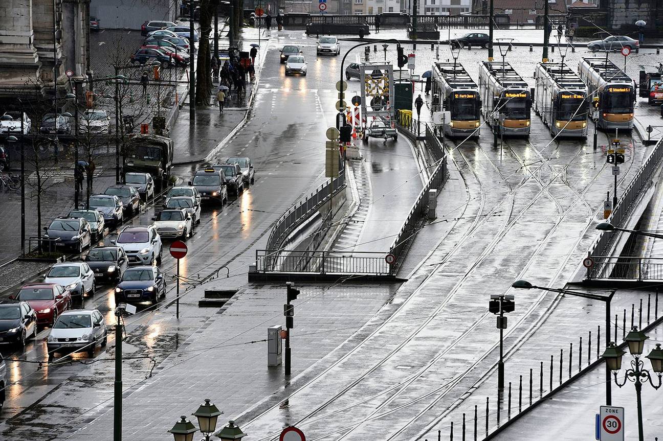 Sluiting Stefaniatunnel Poelaertplein Justitiepaleis MIVB tram openbaar vervoer mobiliteit