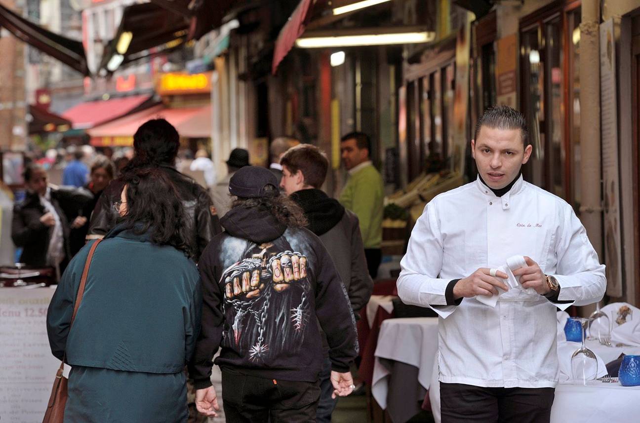 Beenhouwersstraat Rue des bouchers restaurants horeca toeristen 2