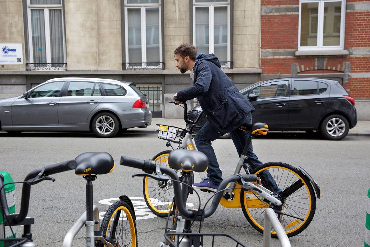 Deelfietsen fietser 0bikes OBikes mobiliteit