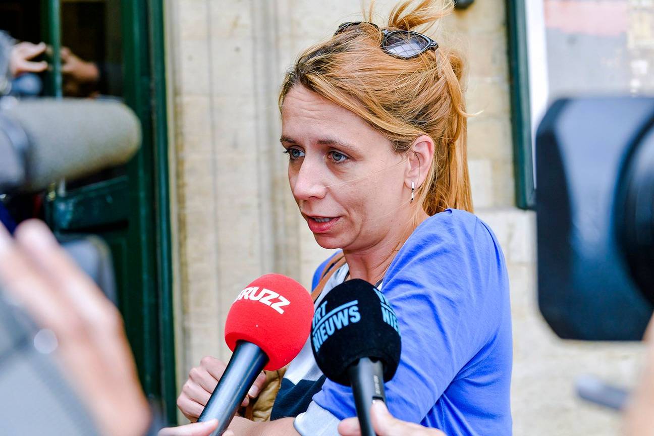 Ans Persoons toenmalig Schepen van Nederlandstalige aangelegenheden Wijkcontracten en Participatie van de stad Brussel bij het ontslag van burgemeester Yvan Mayeur