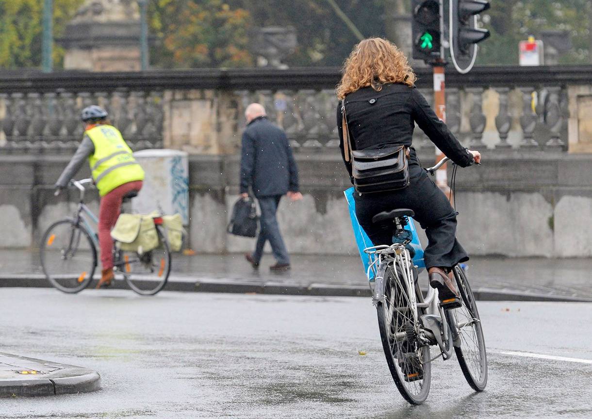 Fietser in Brussel