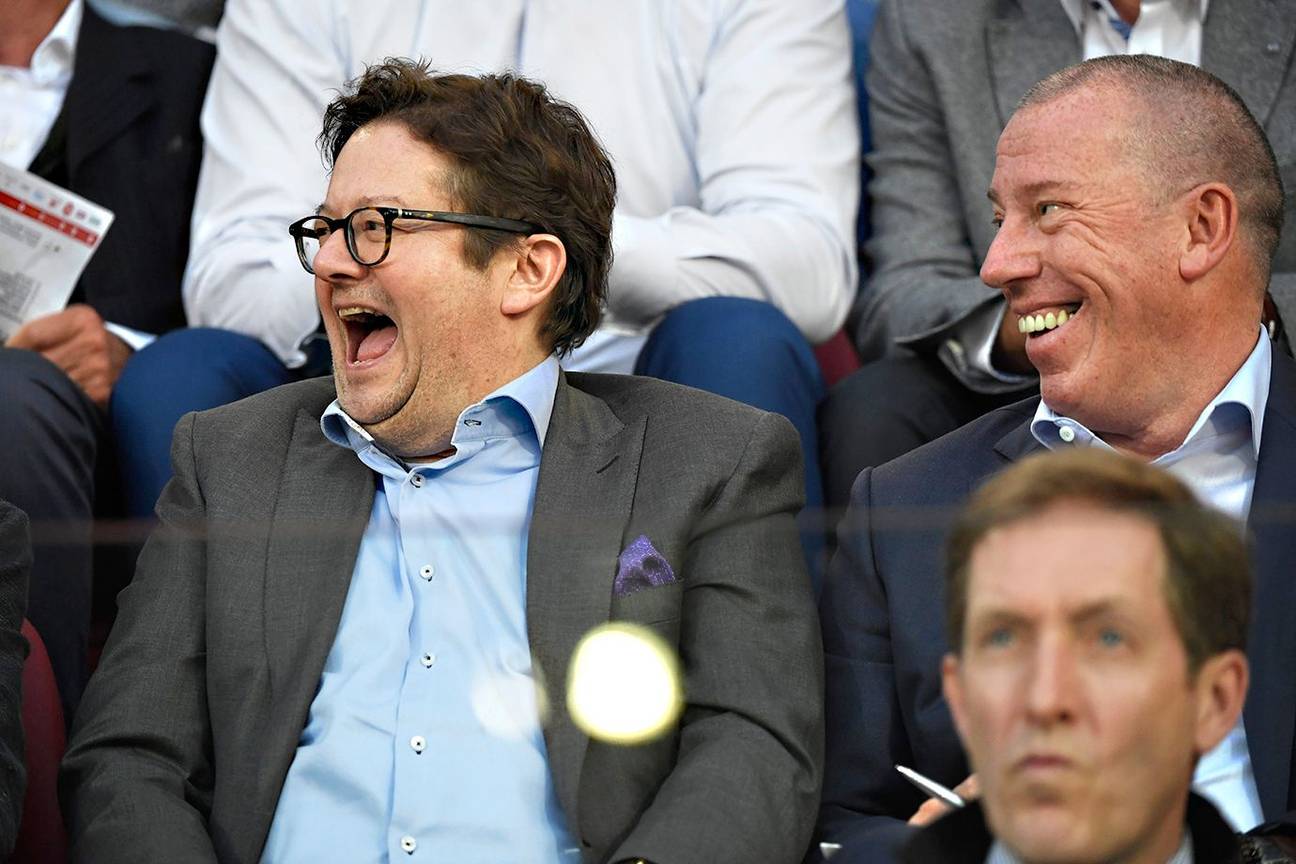 Voorzitter Marc Coucke en Luc Devroe, algemeen manager RSC Anderlecht