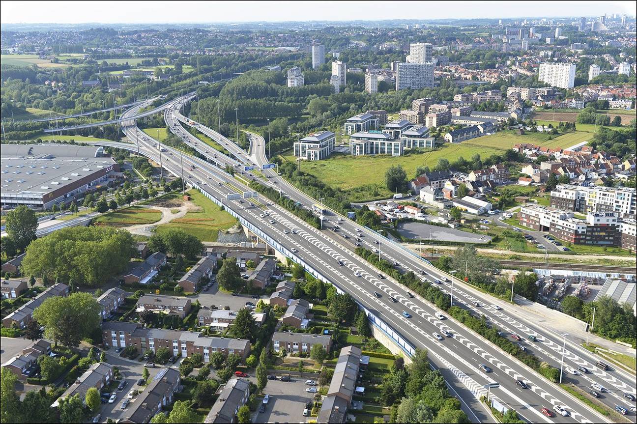 De Brusselse Ring ter hoogte van Anderlecht