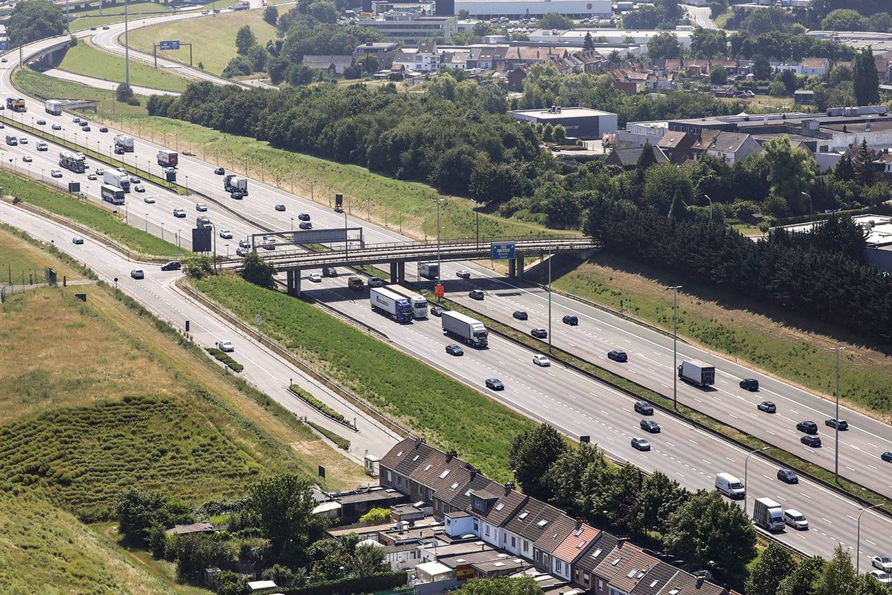 De Brusselse Ring ter hoogte van Zaventem