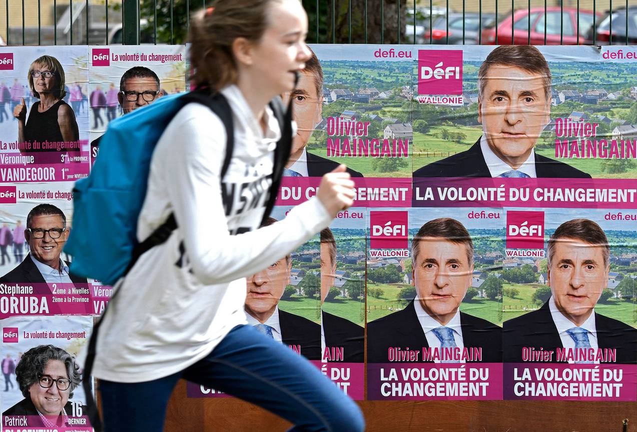 Verkiezingscampagne Olivier Maingain in Sint-Lambrechts-Woluwe