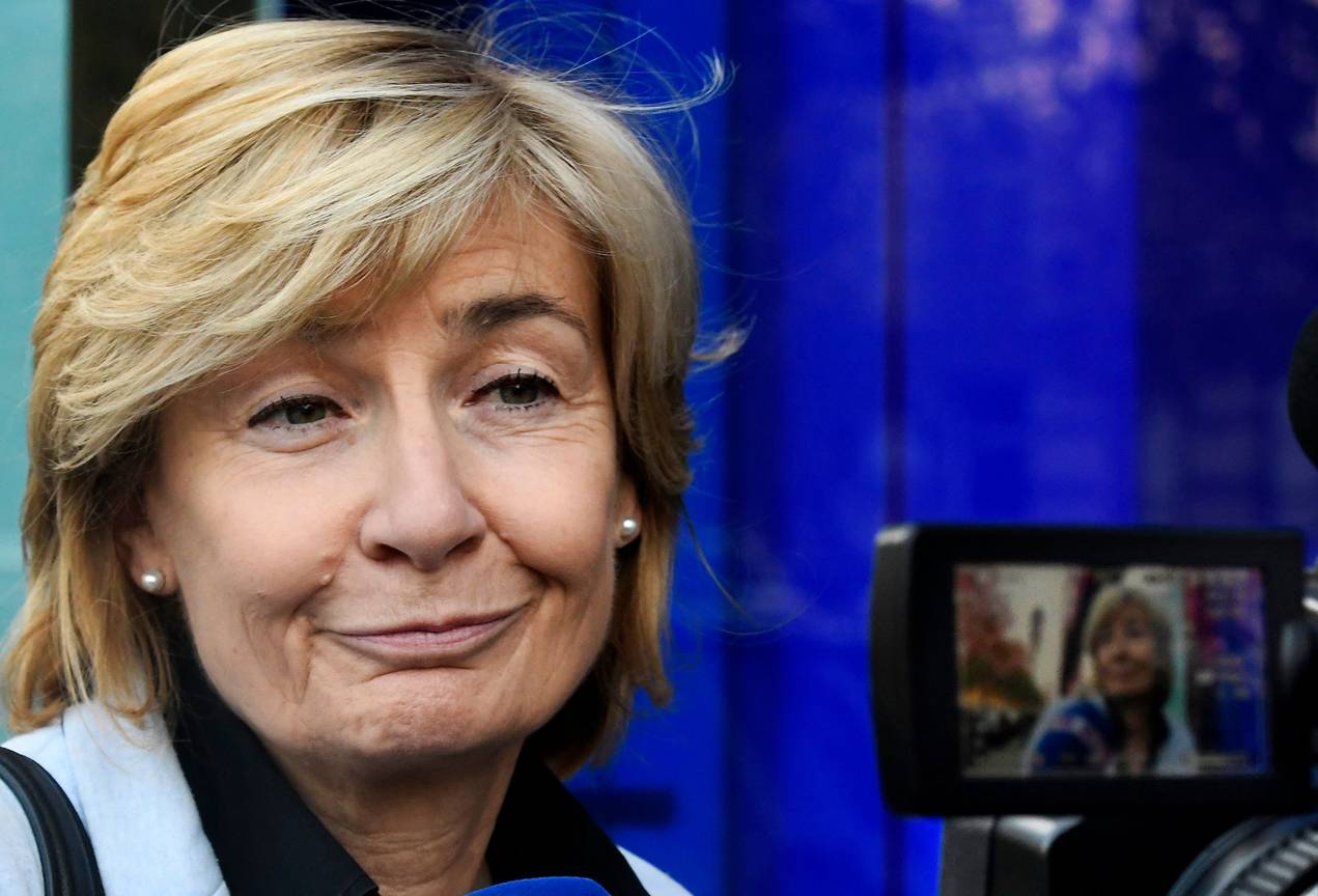 Françoise Schepmans, aftredend burgemeester van Sint-Jans-Molenbeek, op het partijbureau van de MR de dag na de verkiezingen van 14 oktober 2018