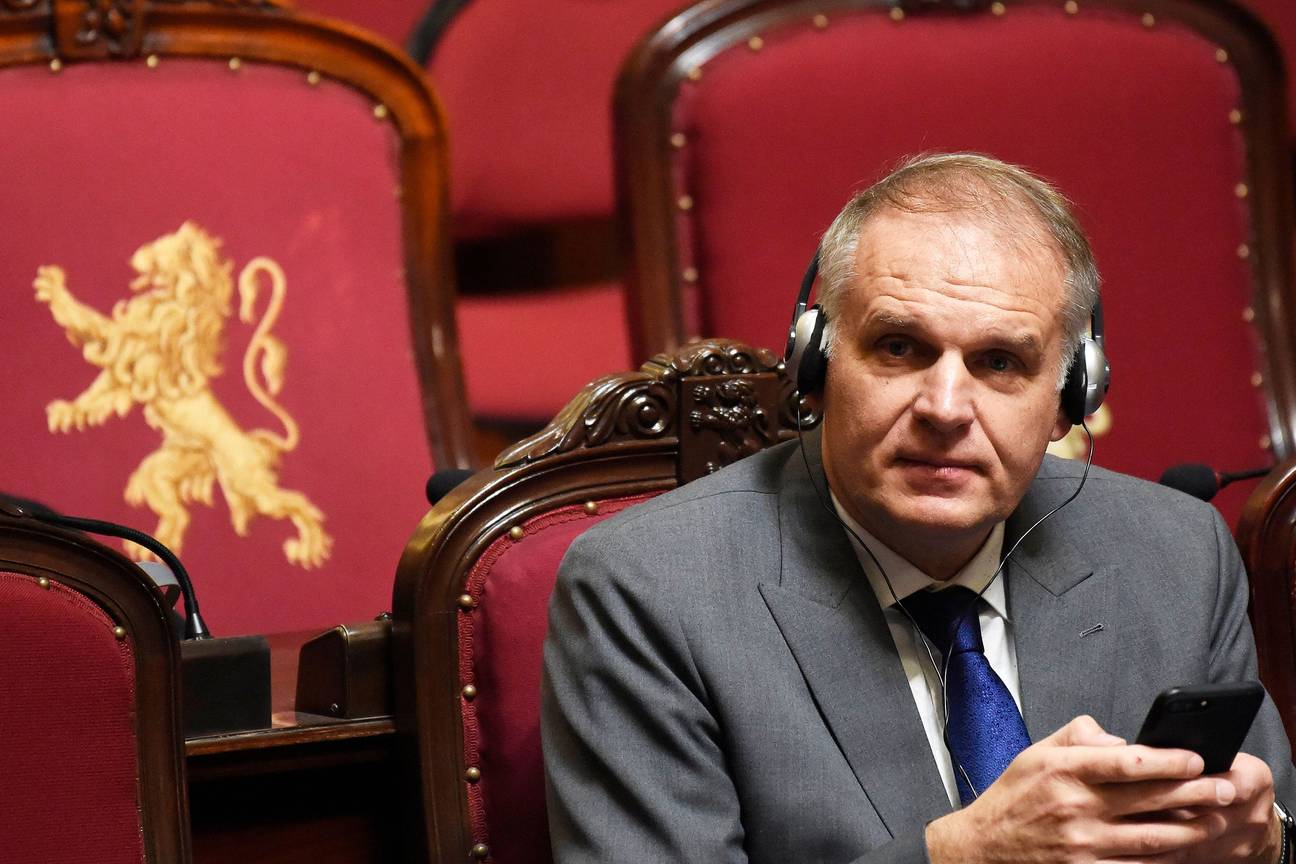 Alain Destexhe (MR) tijdens een plenaire vergadering in de Senaat