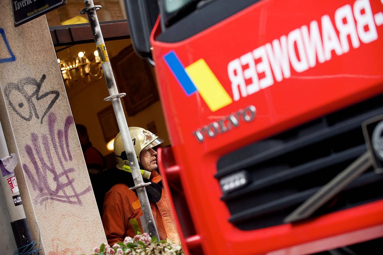 Een interventie van de Brusselse brandweer