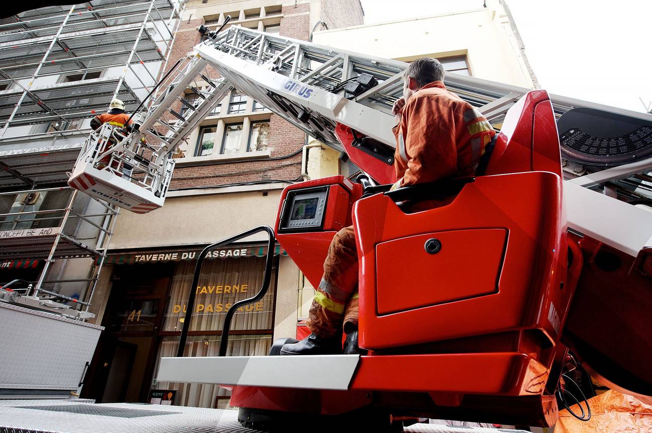 Een interventie van de Brusselse brandweer
