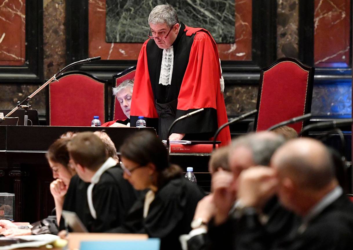 Procureur Bernard Michel op 20 december 2018 op het proces voorgaande aan dat van  de verdachten op de aanslagen op Het Joods Museum van België in Brussel