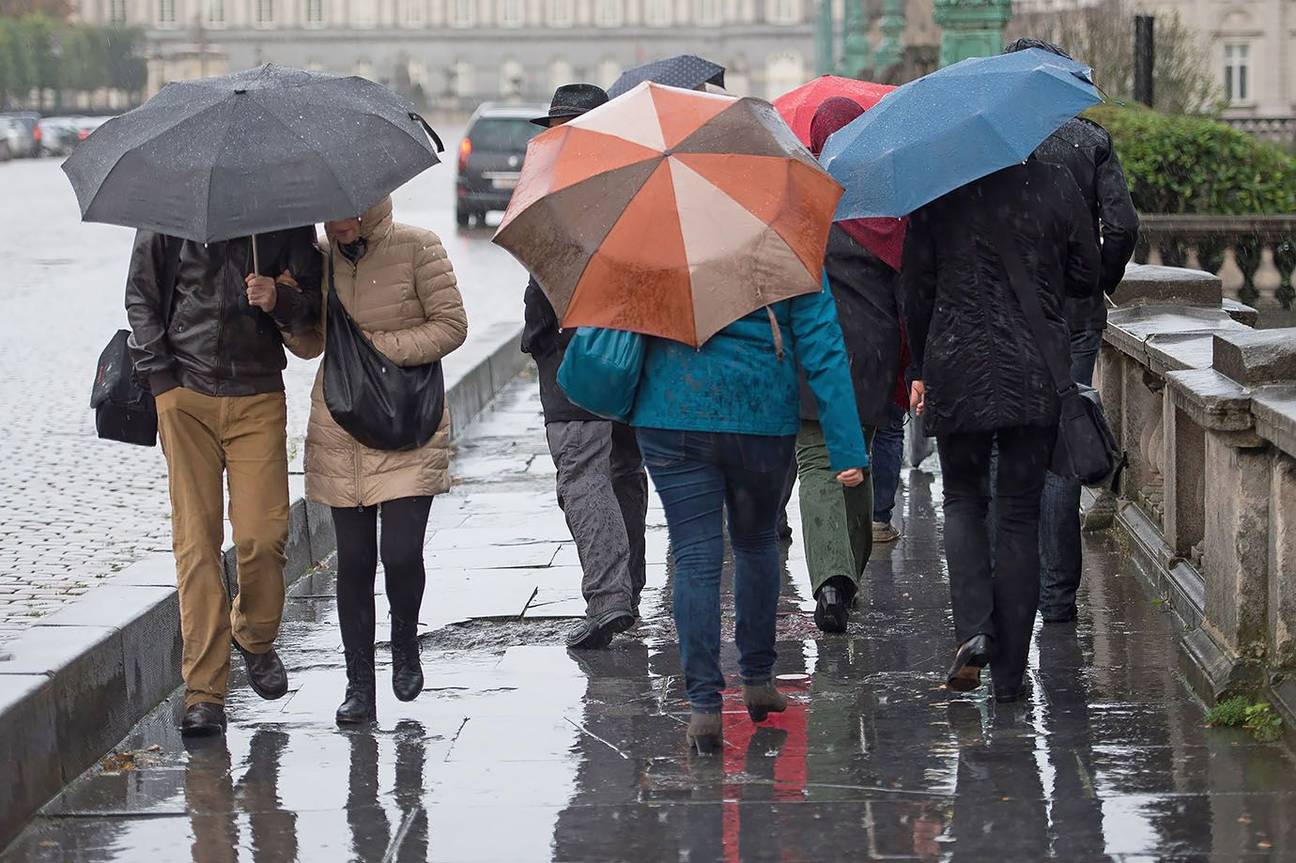 Regenweer in Brussel