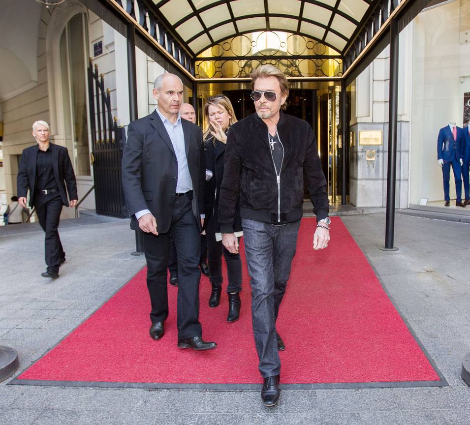 Johnny Hallyday in Brussel in 2014 nav de release van de film "Salaud, on t'aime"