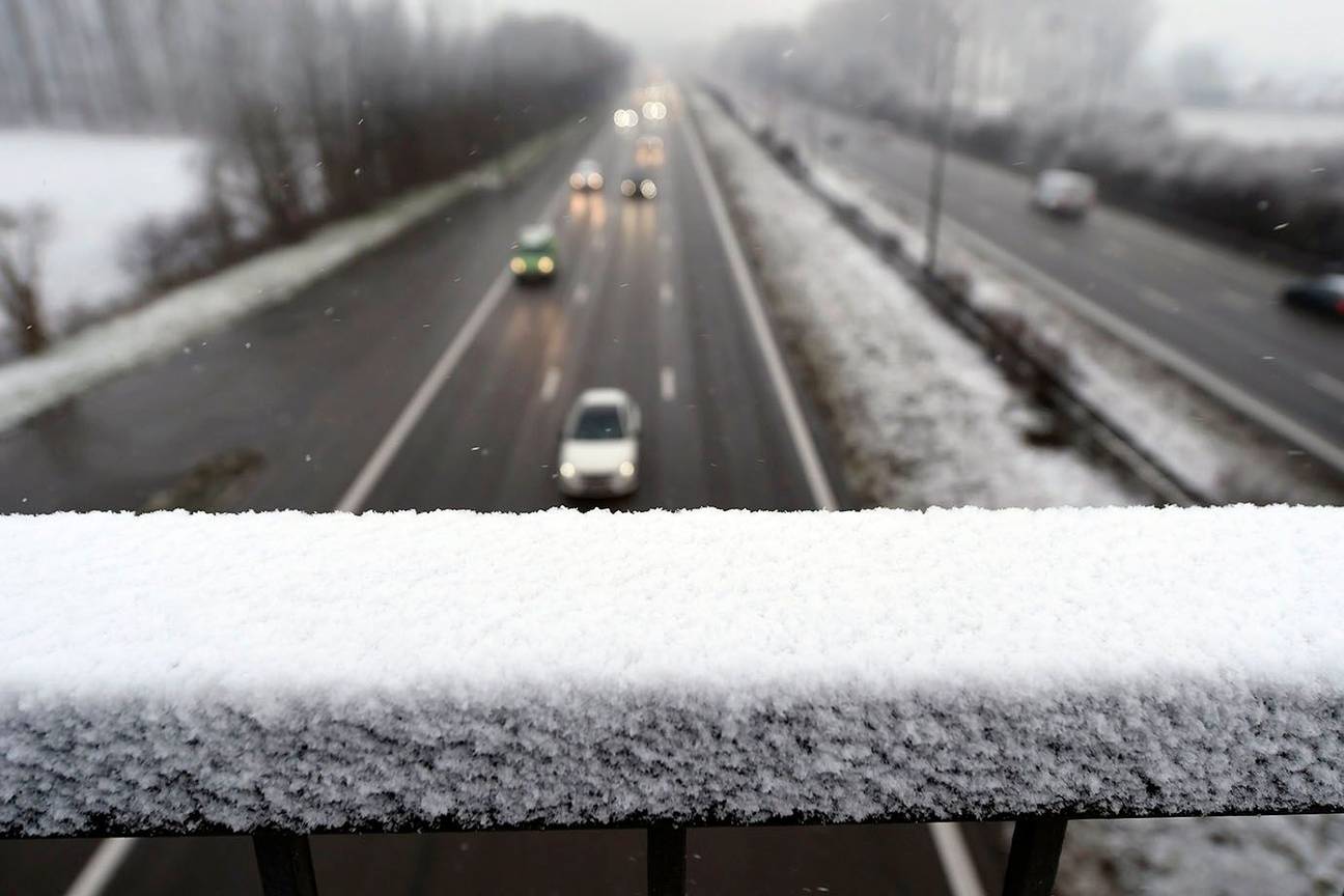 Januari 2019: sneeuw in Brusssel hindert het verkeer