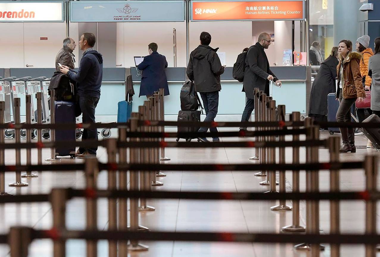 Afhandeling van bagage in Brussels Airport, de luchthaven van Zaventem