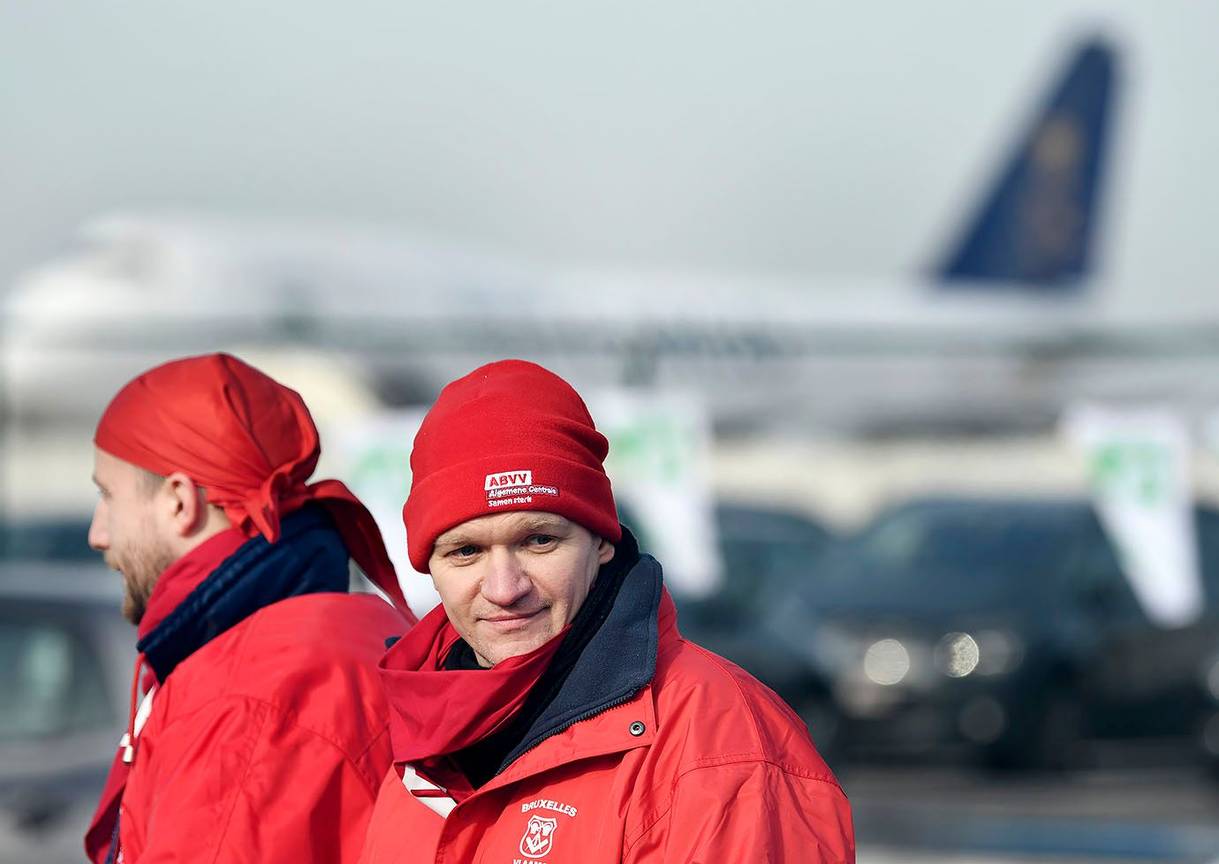 Nationale vakbondsstaking op Brussels Airport