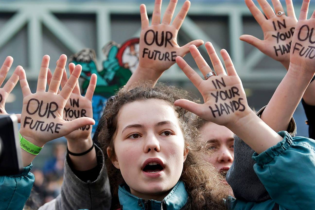 21 februari 2019: klimaatspijbelaars in Brussel, voor de zevende donderdag op rij