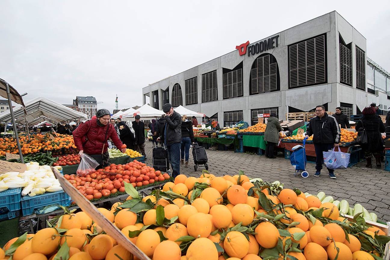 Foodmet, de markt op de site van Abattoir, aan de slachthuizen van Anderlecht in Kuregem